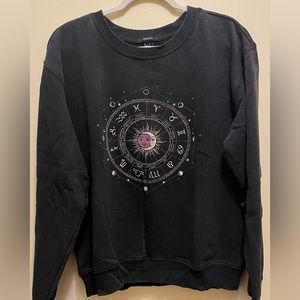 Black astrological crewneck